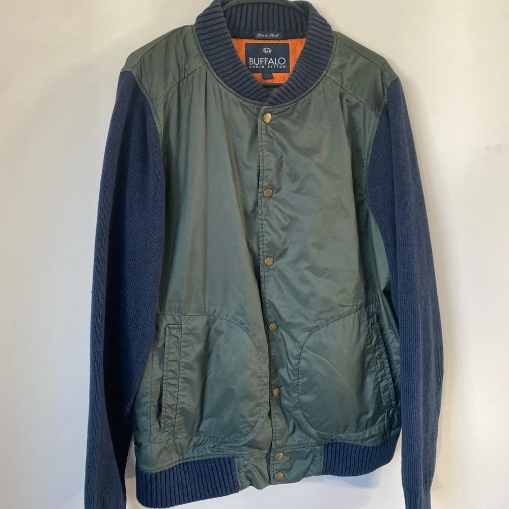 Buffalo David Bitton Mens Varsity Mens Track Jacket Size Medium